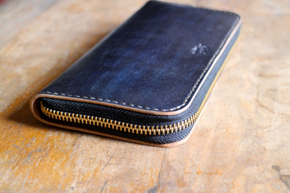 "INDIGO" Round Zip Long Wallet ラウンドファスナーロングウォレット 6枚目の画像