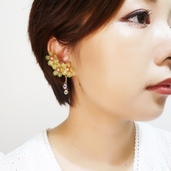 彩色櫻花貼耳 樹脂耳環 耳骨夾 第8張的照片