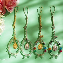 【生命の樹タリスマン・-The World- 虹の雷環】ストラップ・水晶・ラブラドライト・レインボーオブシディアン…等 6枚目の画像