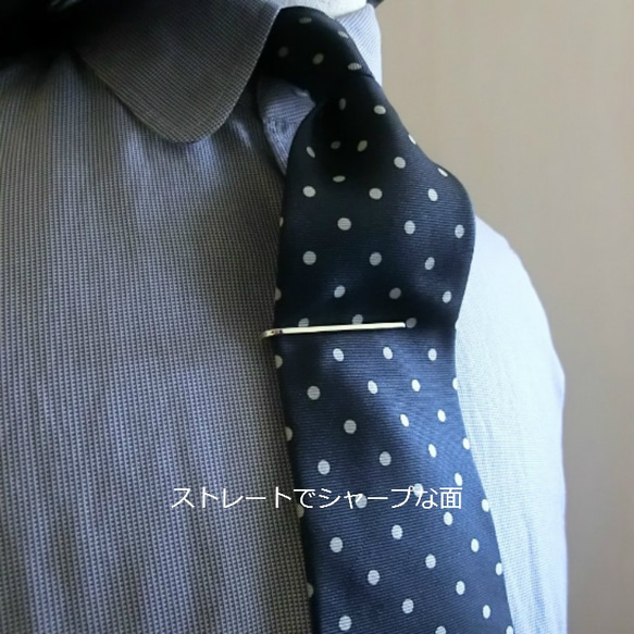 銀色領帶夾 簡約雙面手工領帶夾 送禮佳品！ ！ 第5張的照片