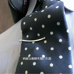 銀色領帶夾 簡約雙面手工領帶夾 送禮佳品！ ！ 第6張的照片