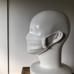 白いマスク　柔らかふわふわダブルガーゼ　ハンドメイド　夏用　涼しい 2枚目の画像