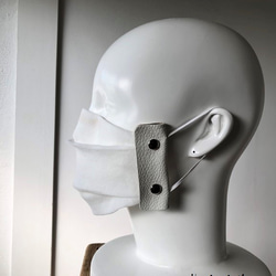 本革マスクホルダー　生活防水レザー　自作マスクに 2枚目の画像