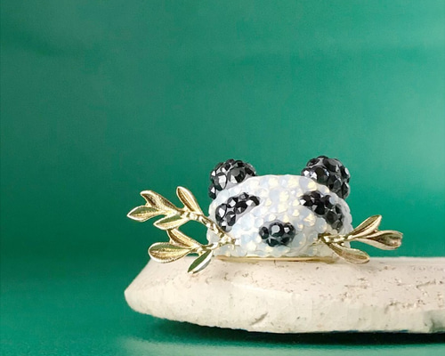 スワロフスキー Swarovski 限定 PANDAS 親子パンダ クリスタル