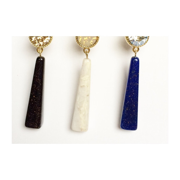 Acrylic bijoux pierce（lapis flake） 4枚目の画像