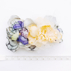 Floral hair clip（Yellow&Blue） 5枚目の画像