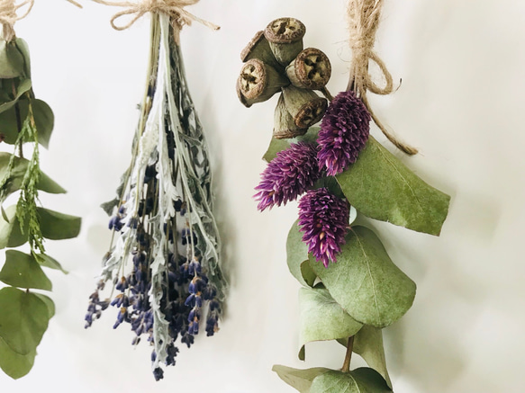 流木とドライフラワースワッグ〜lavender〜 3枚目の画像