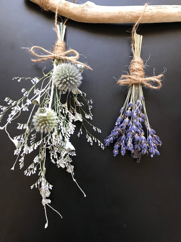 流木とドライフラワースワッグ〜lavender〜 2枚目の画像