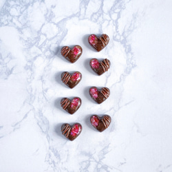 《特集掲載》ハートチョコレートピアス (ダークチョコレート)  ショコラ  バレンタイン フェイクスイーツ ブラウン 15枚目の画像