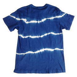 藍染Tシャツ (小波) 2枚目の画像