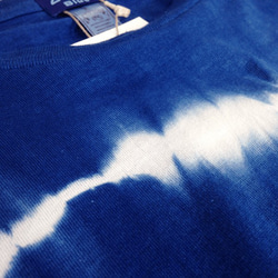 藍染Tシャツ (小波) 3枚目の画像