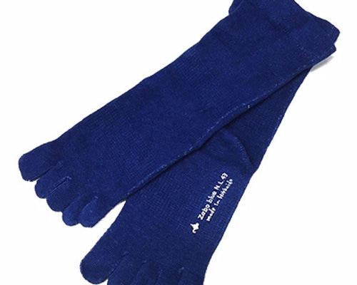 1589 藍染め&藍＋柿渋染め MEN'S 5本指靴下:4足 1589 藍染め&藍＋柿渋染め MEN'S 5本指靴下:4足 1589 藍染め&藍＋柿渋