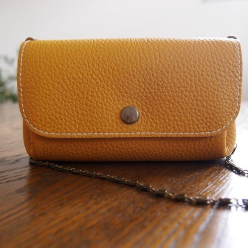 ジャバラのお財布ポーチ 手提げタイプ 黄色 オーダー分 その他ミニ財布  