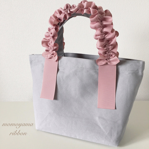 フリルが可愛い♡グレープハンドル トートバッグ S《PK》 トートバッグ 