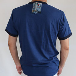 【送料無料】デニム リメイク ハンドメイド T/C半袖Tシャツ180503 3枚目の画像