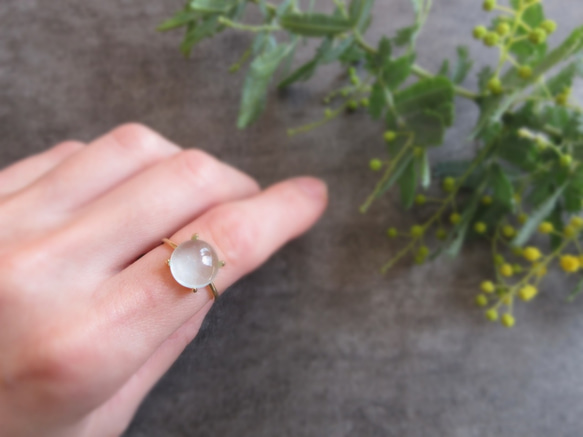 [三月生日石] 10mm 大號“海藍寶石”戒指 第2張的照片