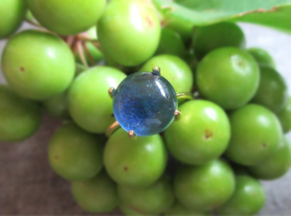 【美紋】10mm大紋“藍晶石”凸圓形戒指 第7張的照片