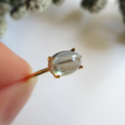[獨一無二的商品] 稀有石頭“中山石”7 x 5 毫米美麗顆粒戒指/僅限 7 號 第10張的照片