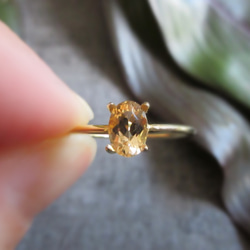 [美紋] 6x4mm“帝王黃玉”戒指 第1張的照片
