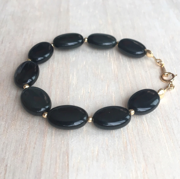 14kgf/Rainbow Obsidian jazzy bracelet 2枚目の画像