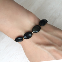 14kgf/Rainbow Obsidian jazzy bracelet 4枚目の画像