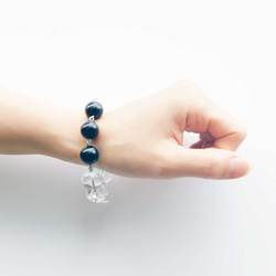 Crystal × Black Onyx bracelet 2枚目の画像