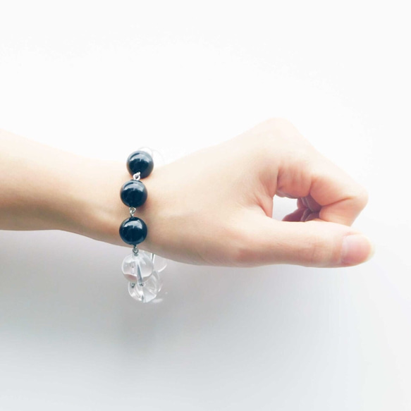 Crystal × Black Onyx bracelet 2枚目の画像