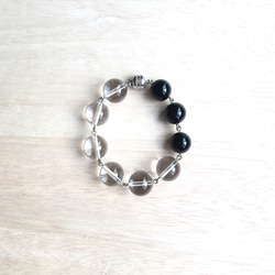 Crystal × Black Onyx bracelet 3枚目の画像