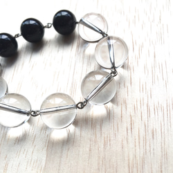 Crystal × Black Onyx bracelet 5枚目の画像