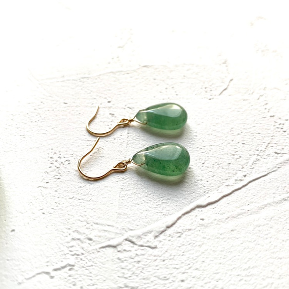 【美紋】13mm“綠砂金石”14kgf耳環/耳環 第2張的照片