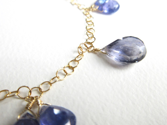 14kgf Tanzanite×Iolite swing bracelet 10枚目の画像