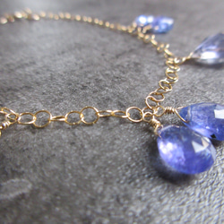 14kgf Tanzanite×Iolite swing bracelet 5枚目の画像