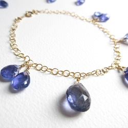 14kgf Tanzanite×Iolite swing bracelet 7枚目の画像