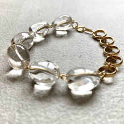 Brass ring×Crystal bracelet 1枚目の画像