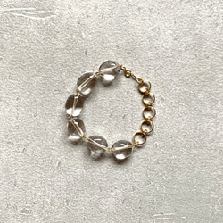 Brass ring×Crystal bracelet 2枚目の画像