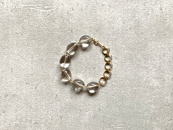 Brass ring×Crystal bracelet 2枚目の画像