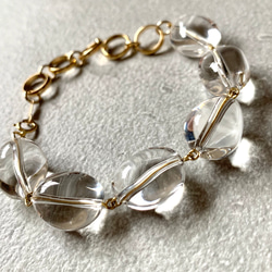 Brass ring×Crystal bracelet 3枚目の画像