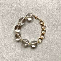 Brass ring×Crystal bracelet 5枚目の画像