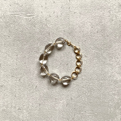 Brass ring×Crystal bracelet 6枚目の画像