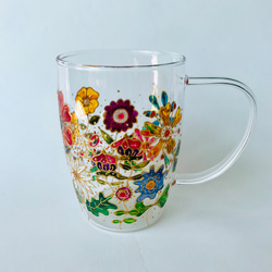 受注製作✴︎カラフル花柄マグカップ 4枚目の画像
