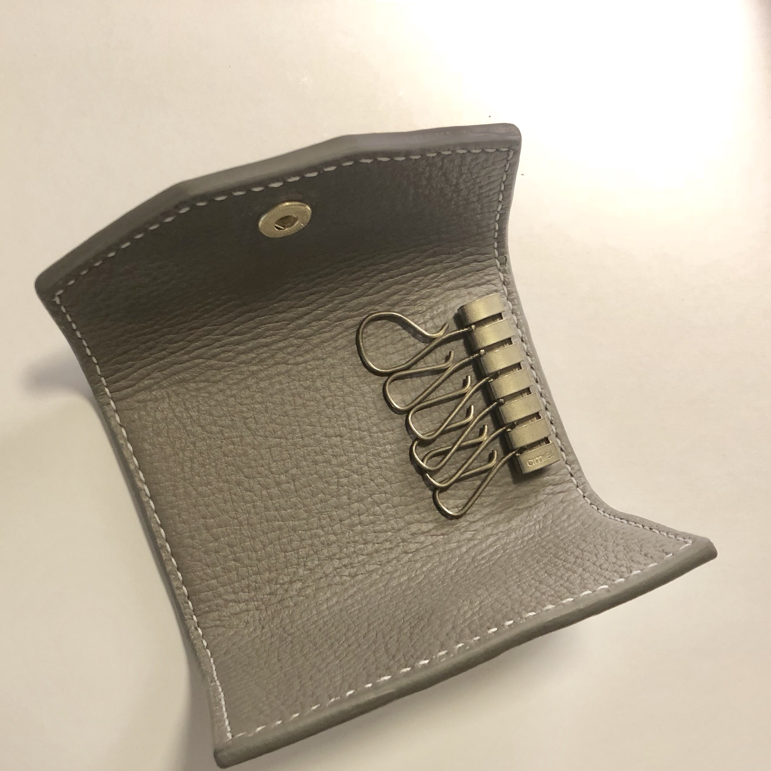 キーケース シュリンクレザー 6連 グレージュ