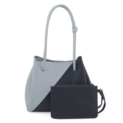 Blanc de Blancs small tote bag- sky blue& navy blue 8枚目の画像