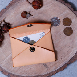 【Chien 革製】只想簡約卡片錢包----自然棕 第2張的照片