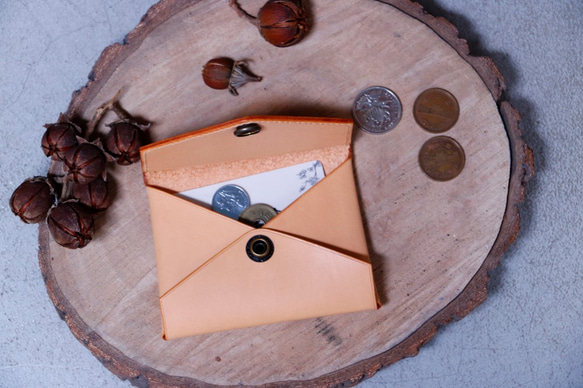 【Chien 革製】只想簡約卡片錢包----自然棕 第2張的照片