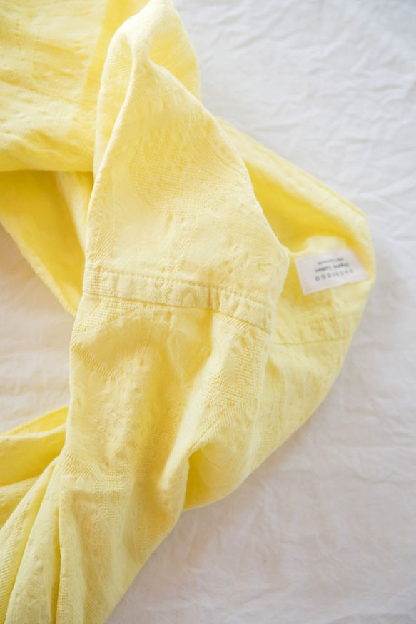 有機棉圍巾 [提花編織 / 檸檬草] 第6張的照片