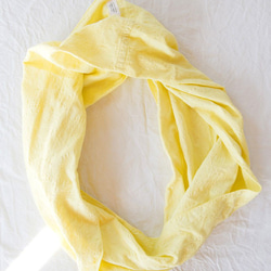 有機棉圍巾 [提花編織 / 檸檬草] 第7張的照片