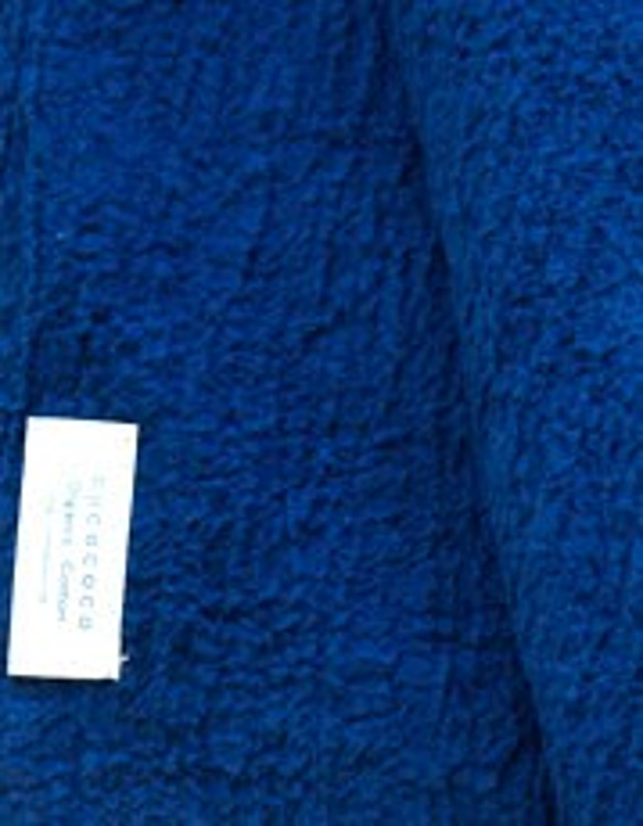 藍染Silk＆Organic cotton ちりめん生地のコンパクトマフラー 6枚目の画像