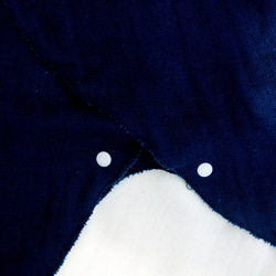 Organic Cotton 3重ガーゼ　ベビーコンビ肌着【藍染】 3枚目の画像