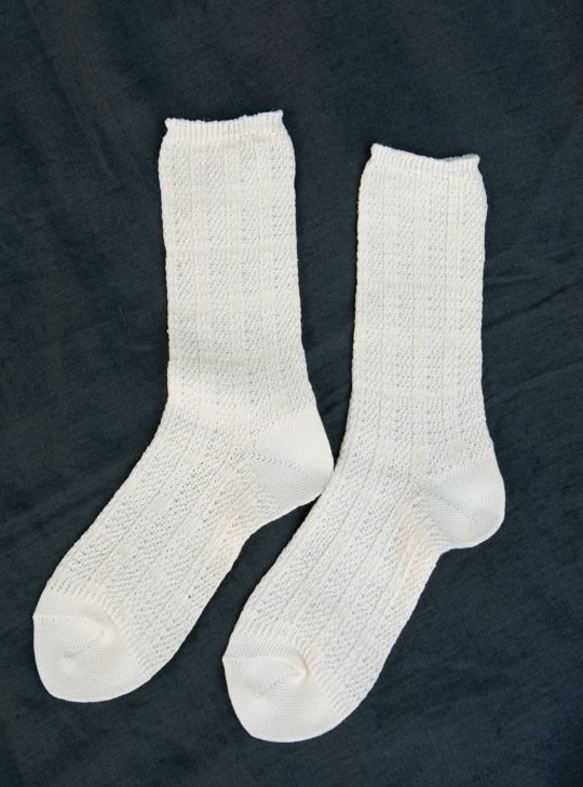有機棉和亞麻蕾絲襪 2 件套 第7張的照片