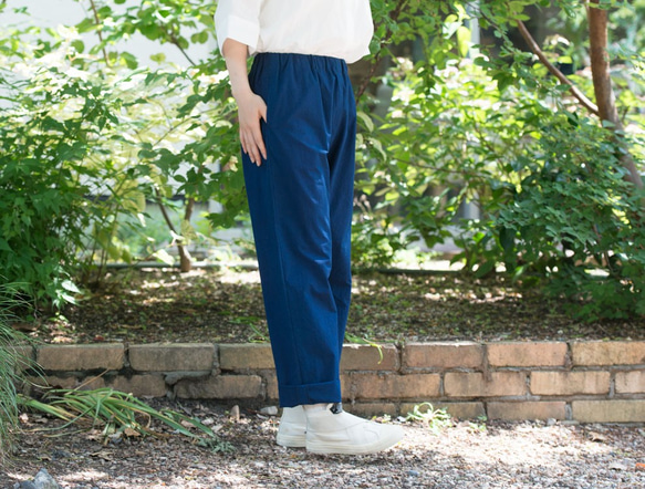 藍染　コットンパンツ 楽天市場】新色登場！【コットン100％パンツ】ミセス30代